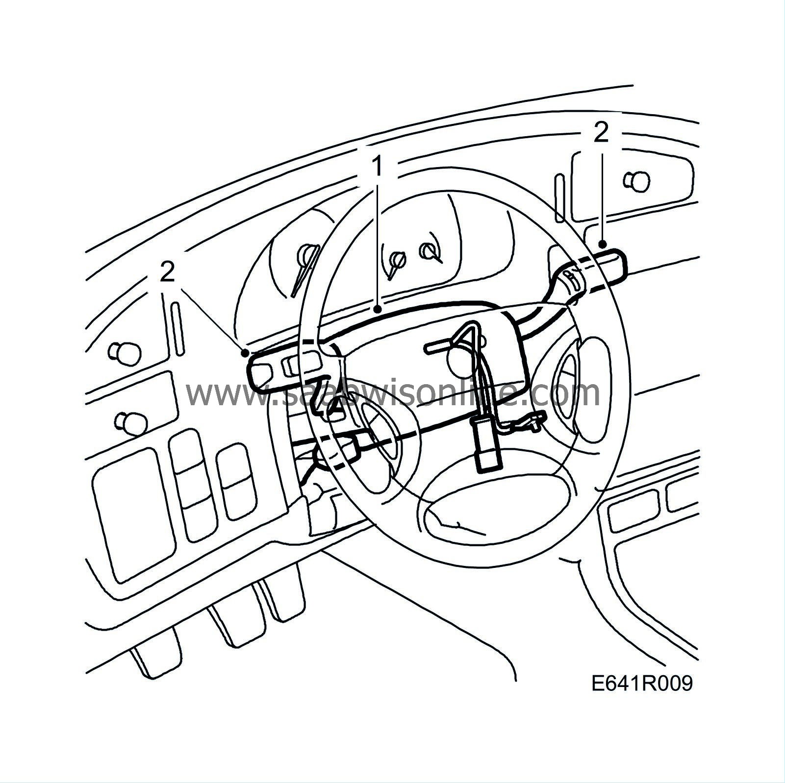 Adjusting The Steering Wheel Adjustment Locking Lever Saab