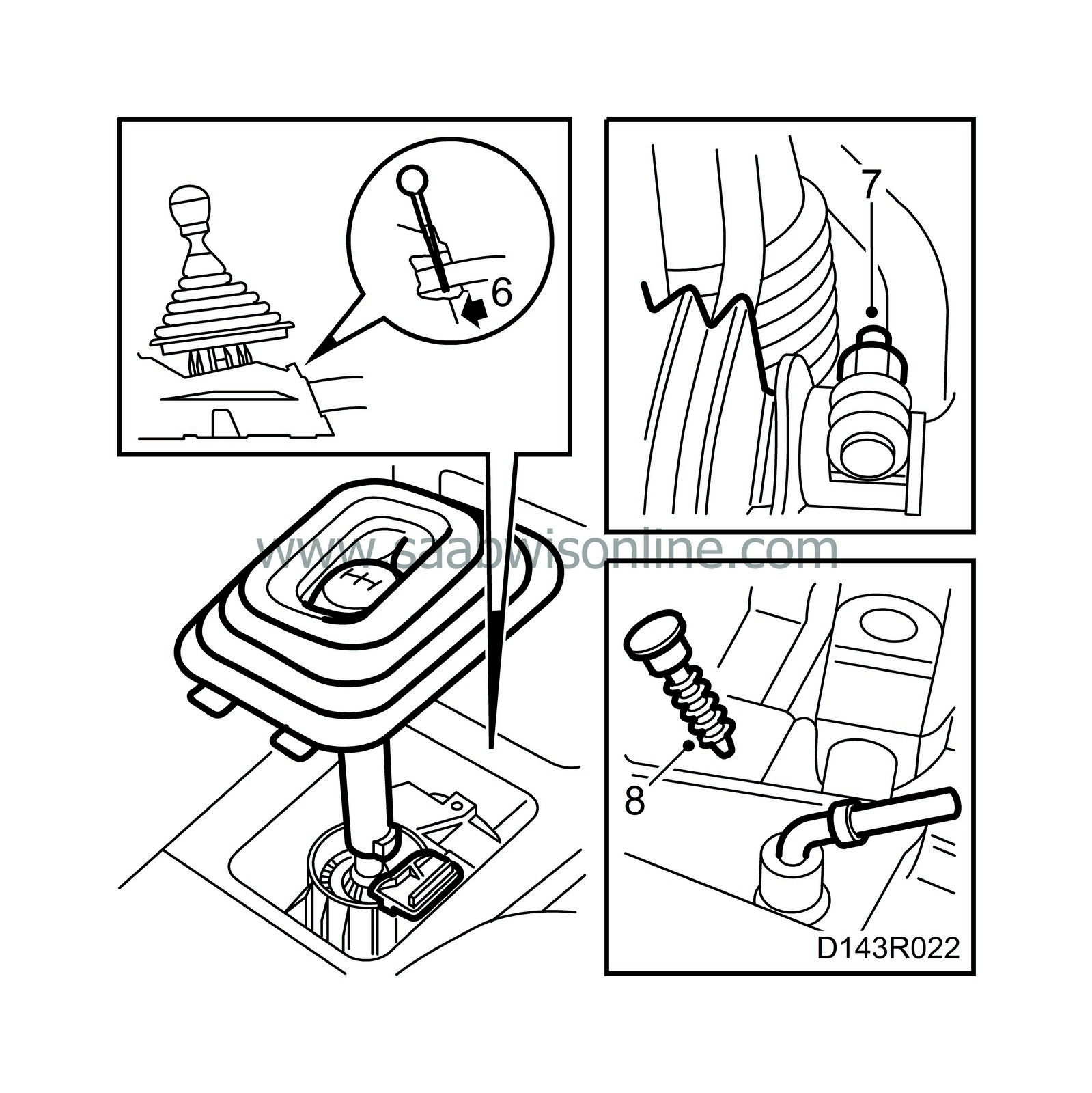 Checking and adjusting gear positions 95 2003 SAAB Information System Online