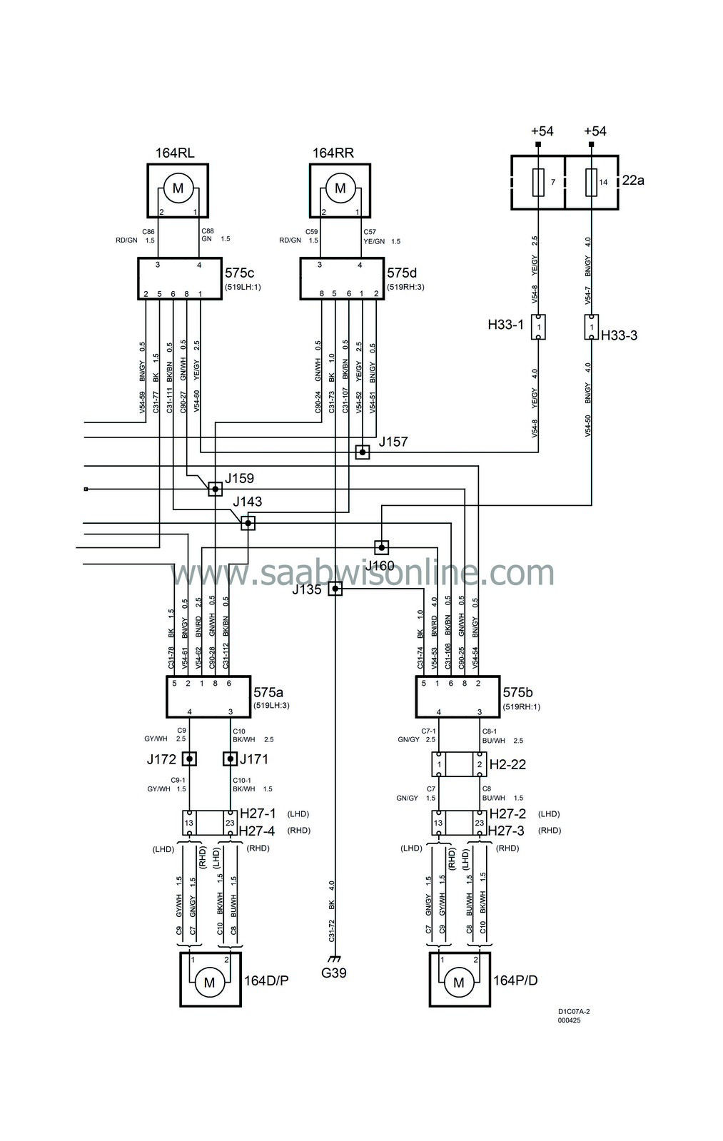 Electric window lifts, convertible (Part 2/2) – 9-3 2001 | SAAB