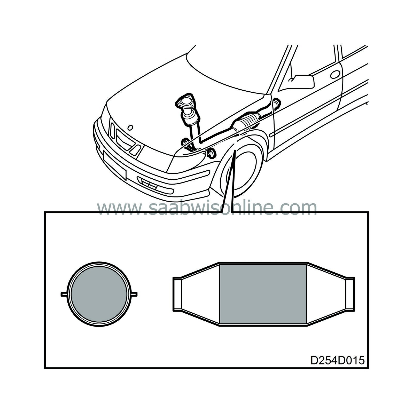 Three way catalytic converter 93 2002 SAAB Information