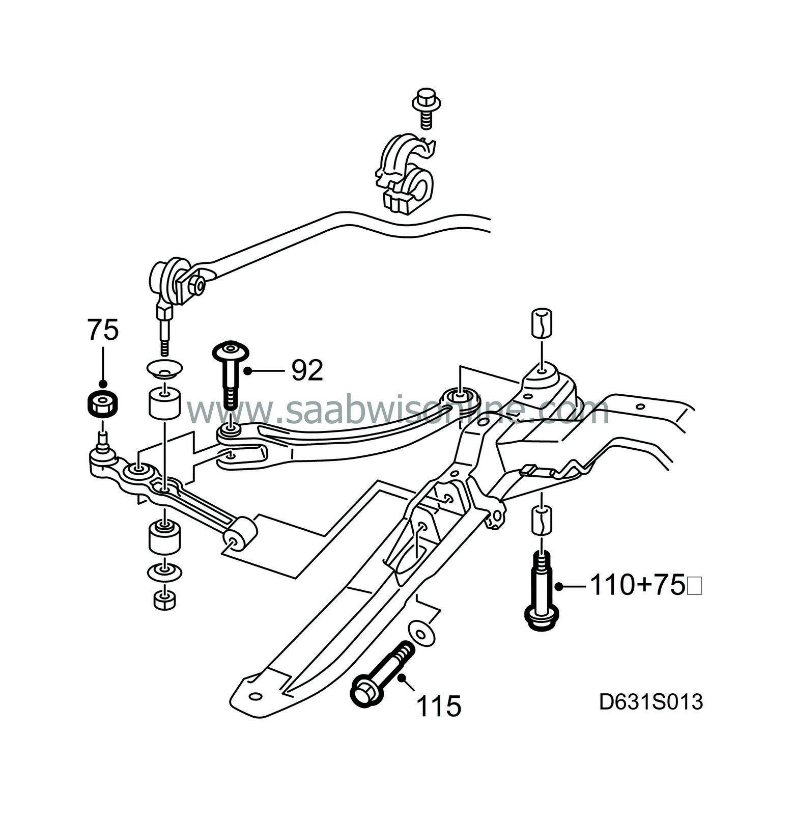 Suspension arm 93 2001 SAAB Information System Online
