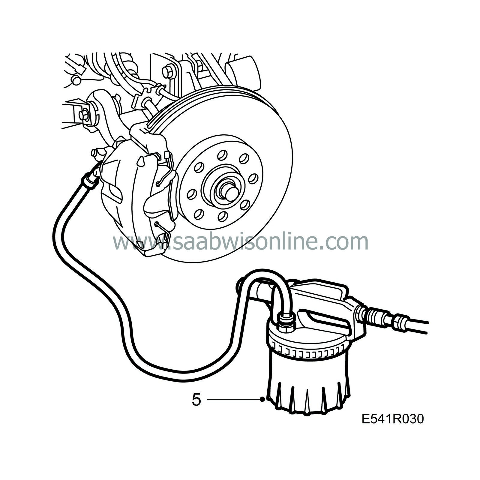 Changing the brake fluid 93 2001 SAAB Information System