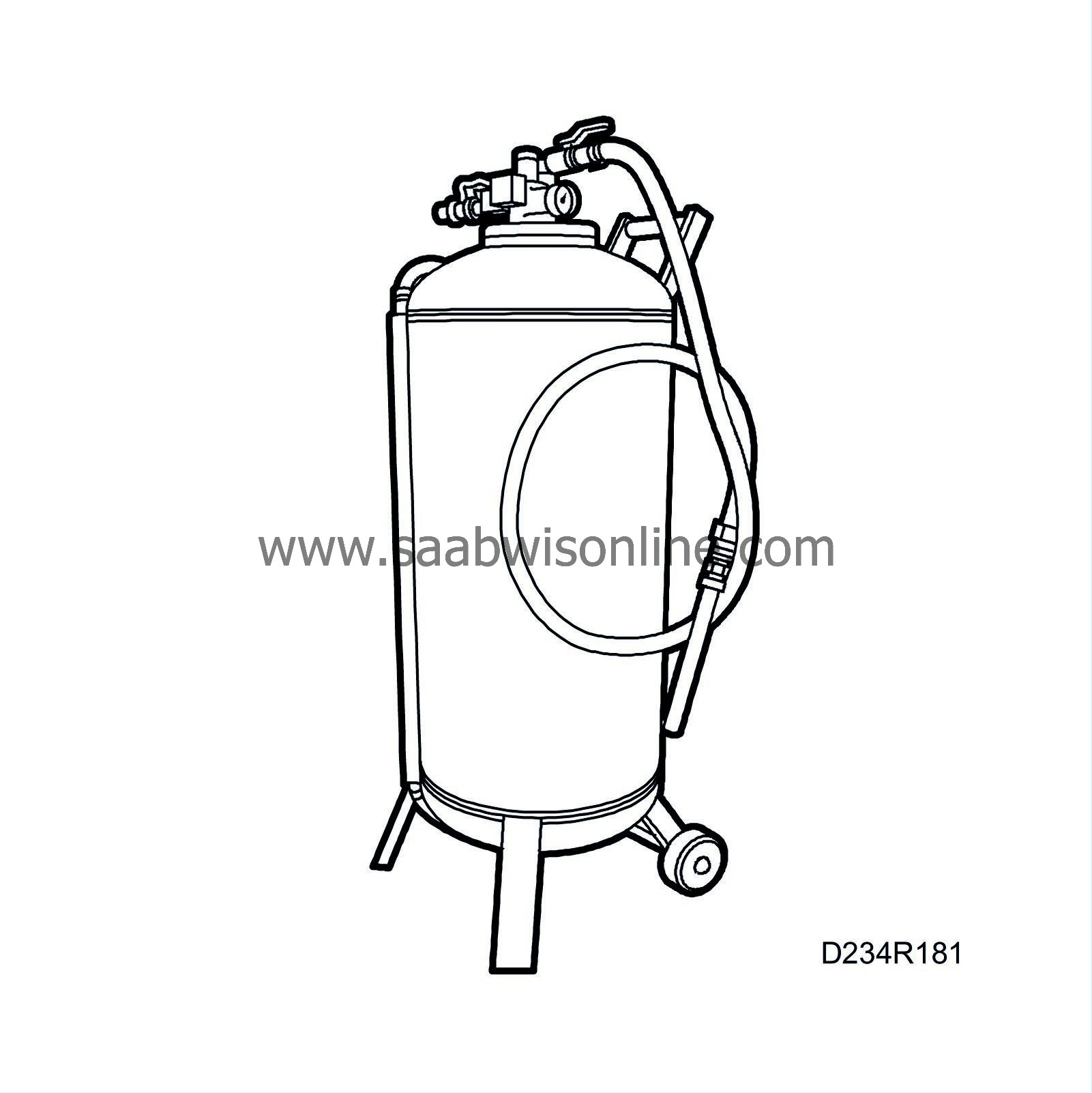 Draining the fuel tank 93 2011 SAAB Information System Online