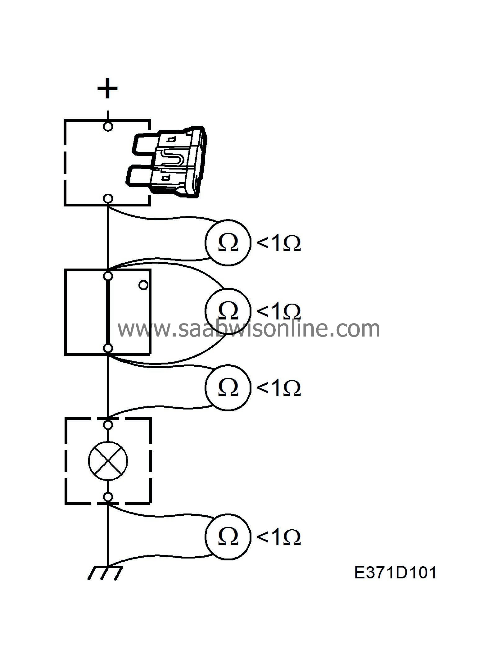Testing for open/short circuits 93 2006 SAAB Information