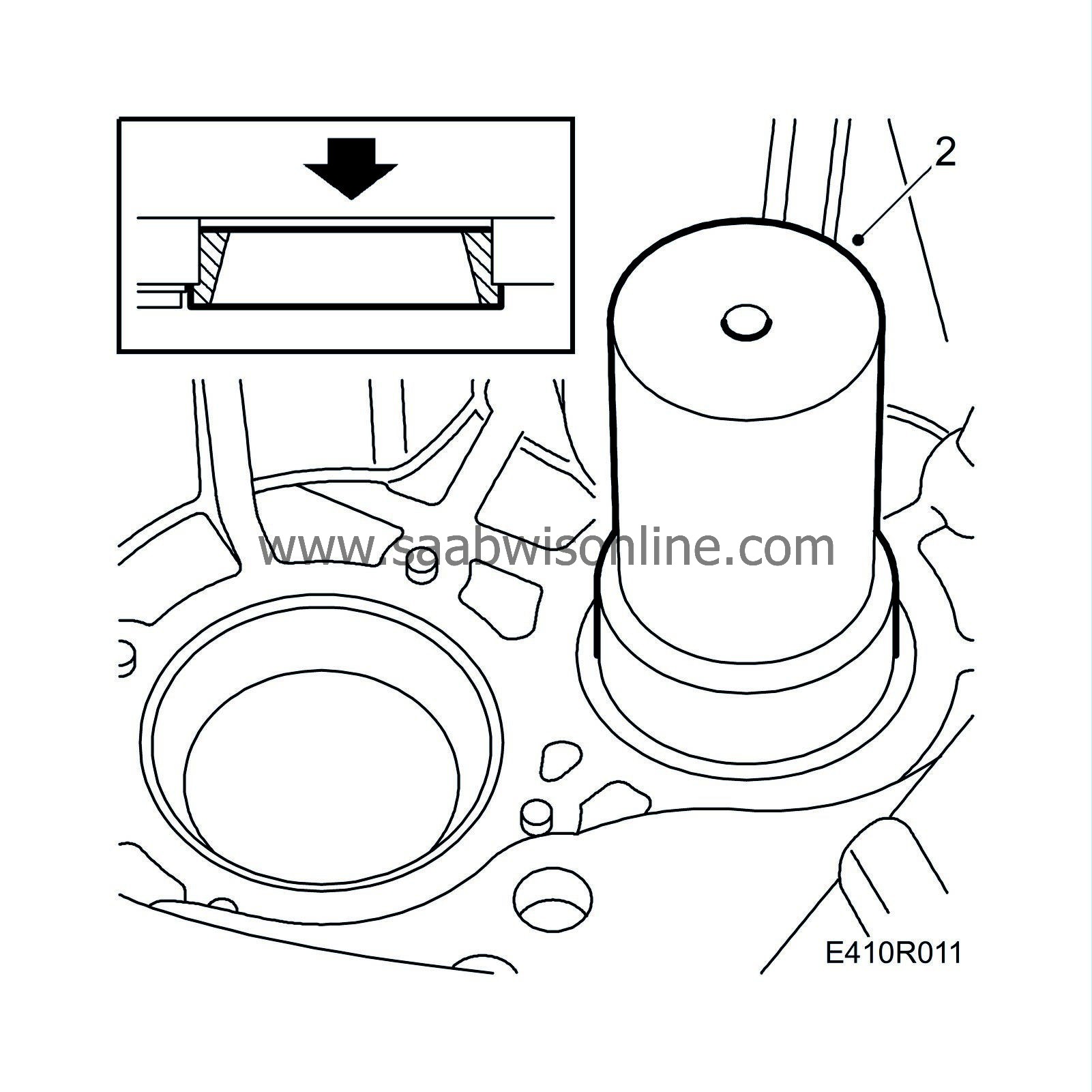 Replacement of input shaft bearing race 93 2005 SAAB