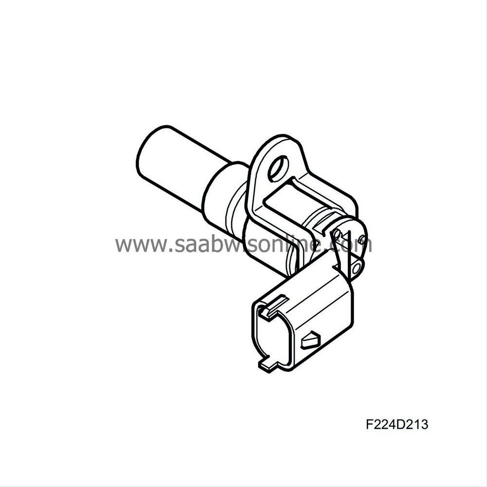 Crankshaft position sensor (345), Simtec 93 2007 SAAB