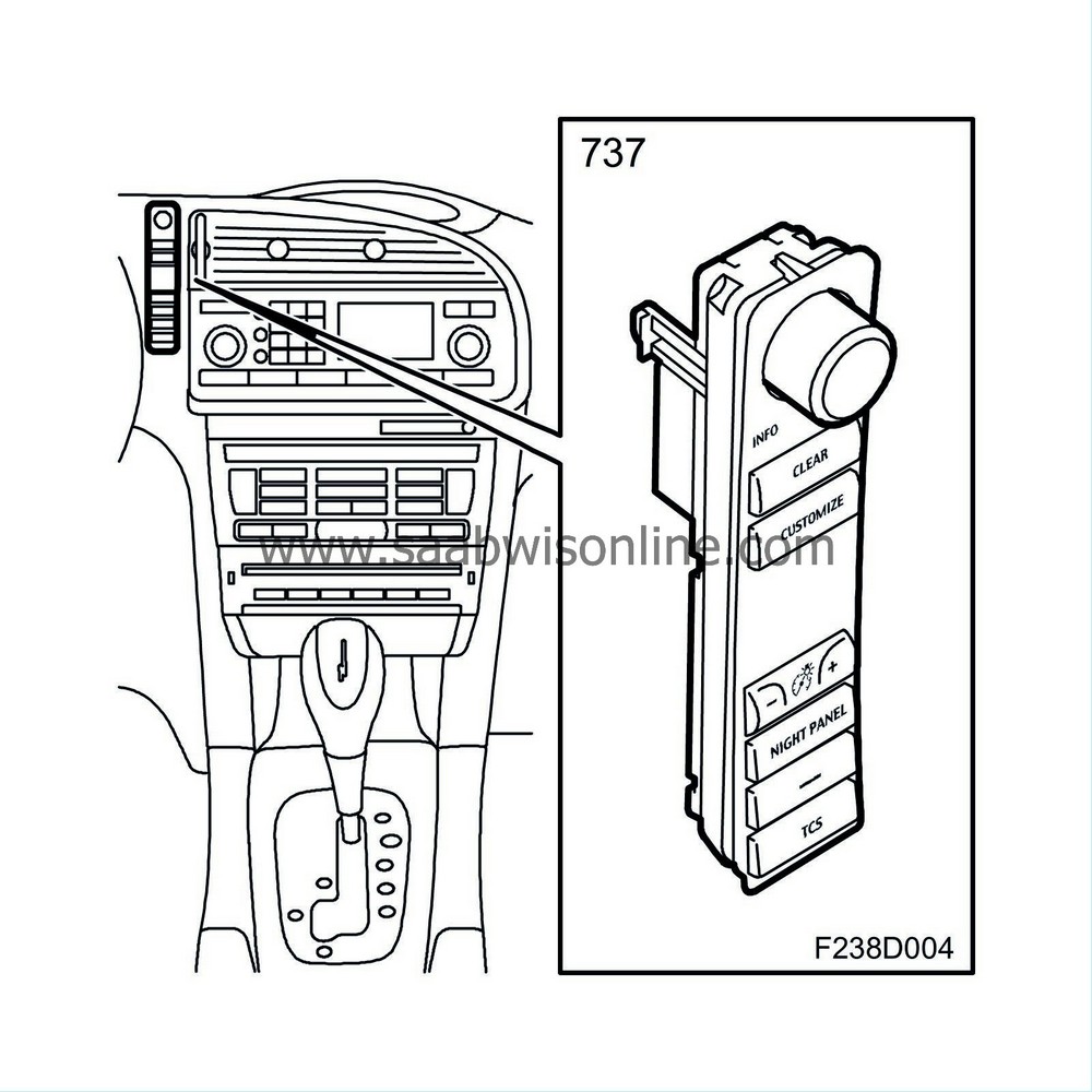 SID display layout 93 2004 SAAB Information System Online