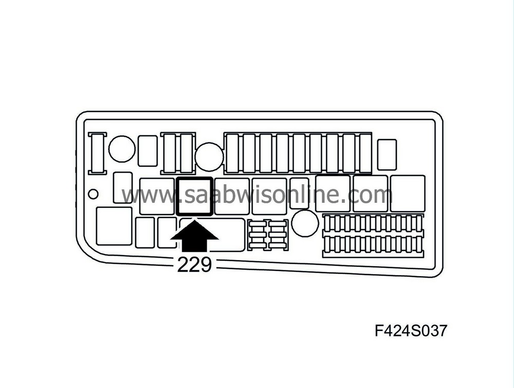 Main relay, engine management system (229), EDC16 93 2010 SAAB