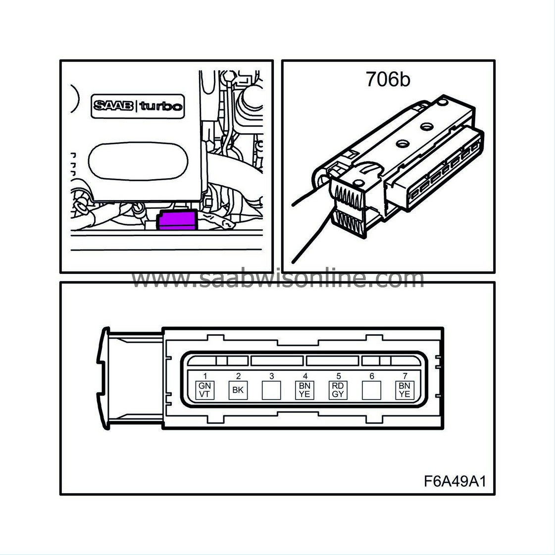 Radiator fan relay unit (706b) 93 2008 SAAB Information System Online