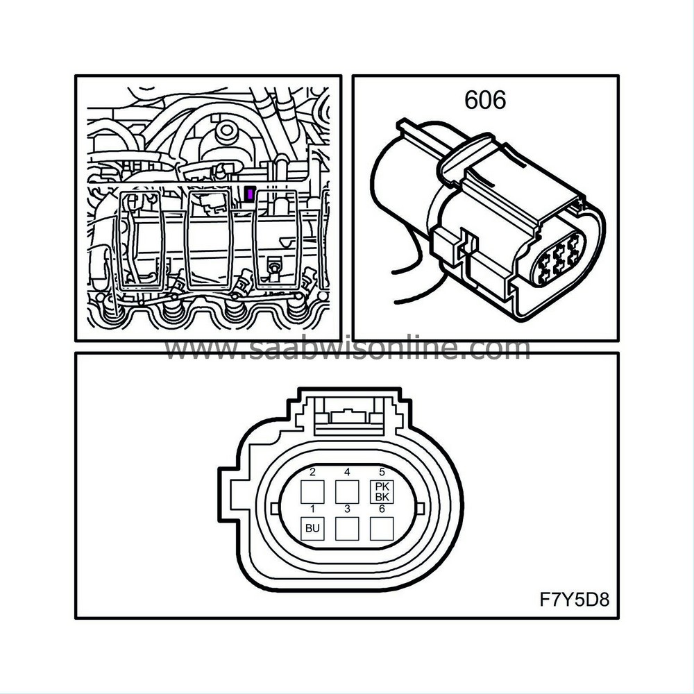 Solenoid valve, EGR (606) – 9-3 2008 | SAAB Workshop Information System ...