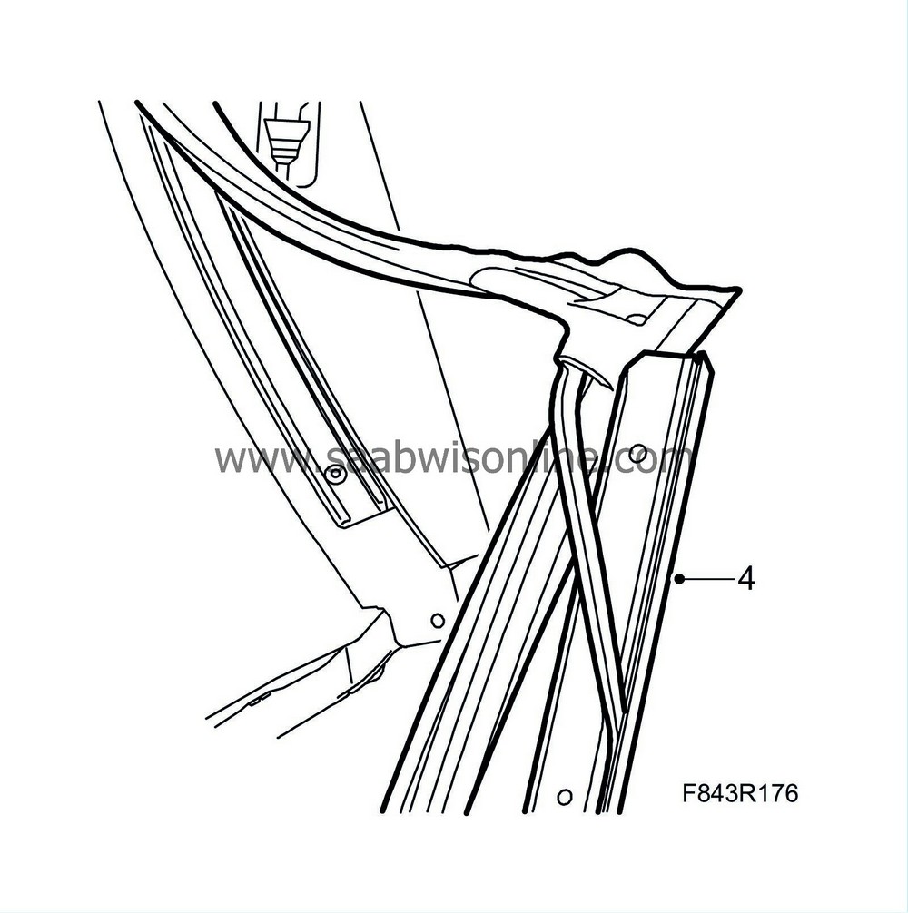 The A pillar trim moulding, CV 93 2008 SAAB Information