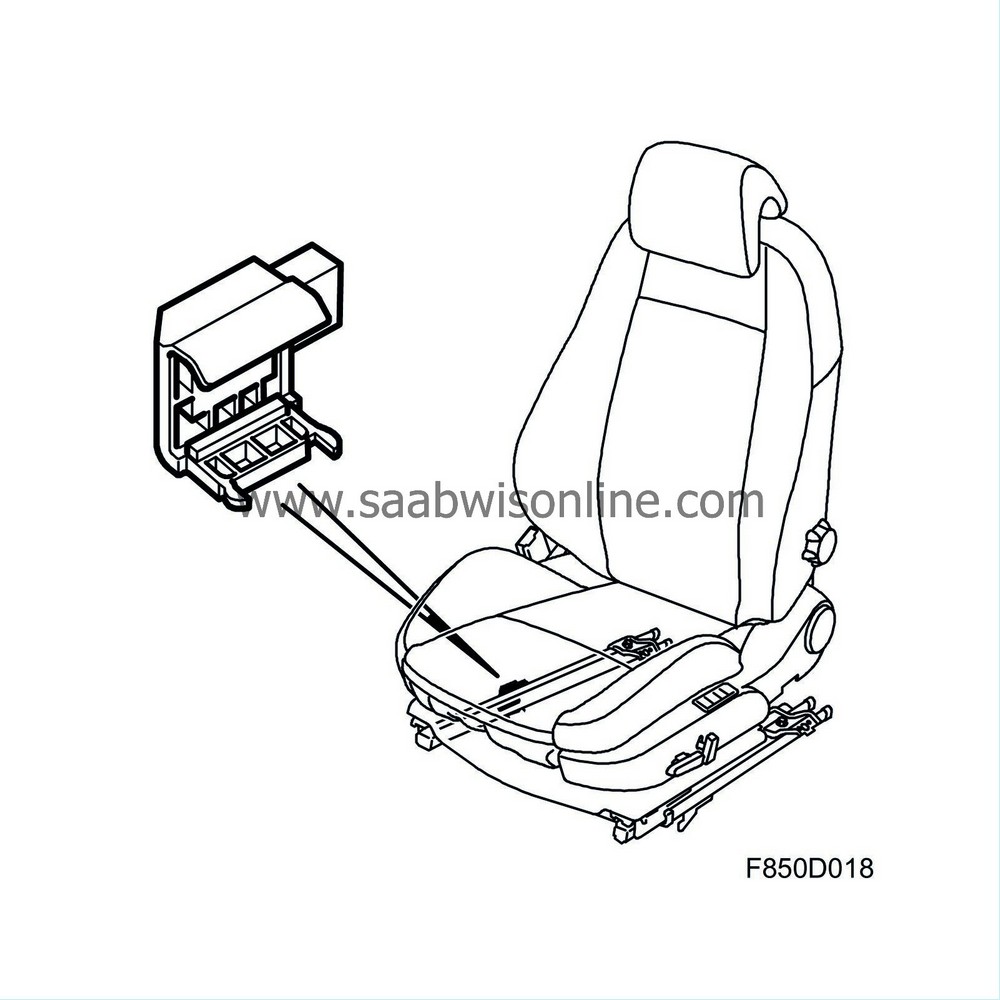 Position sensor, seat (669D) 93 2009 SAAB Information