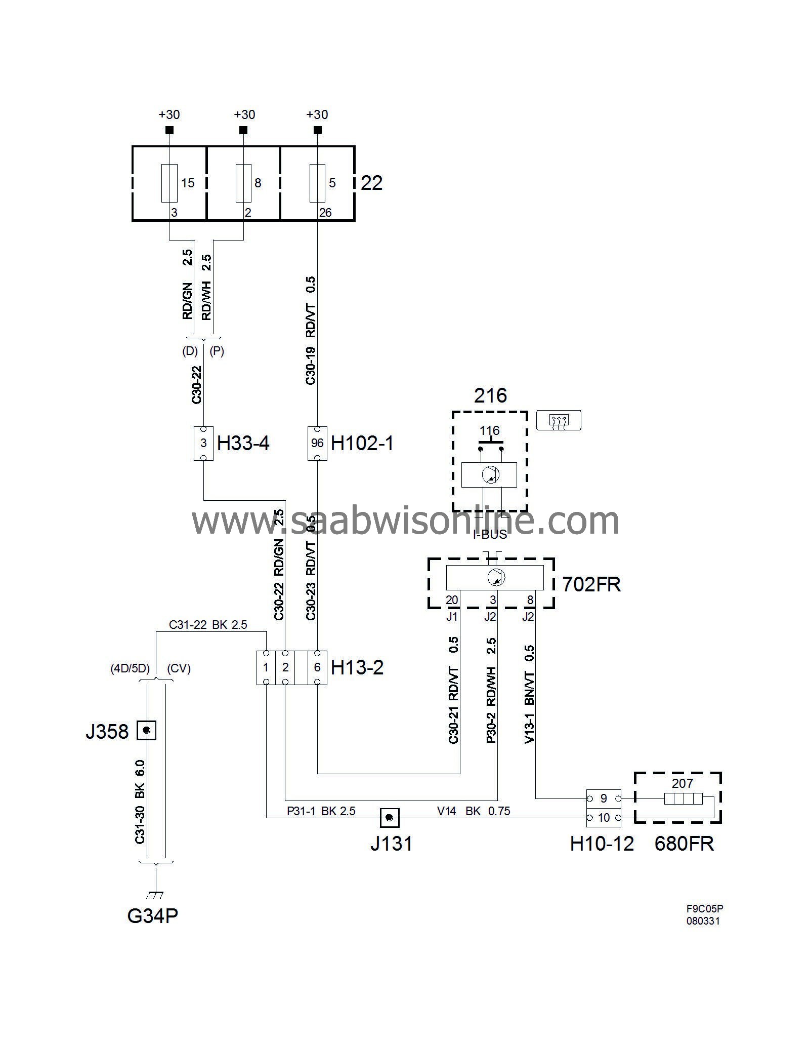 Heated door mirror, FR 93 2009 SAAB Information System Online