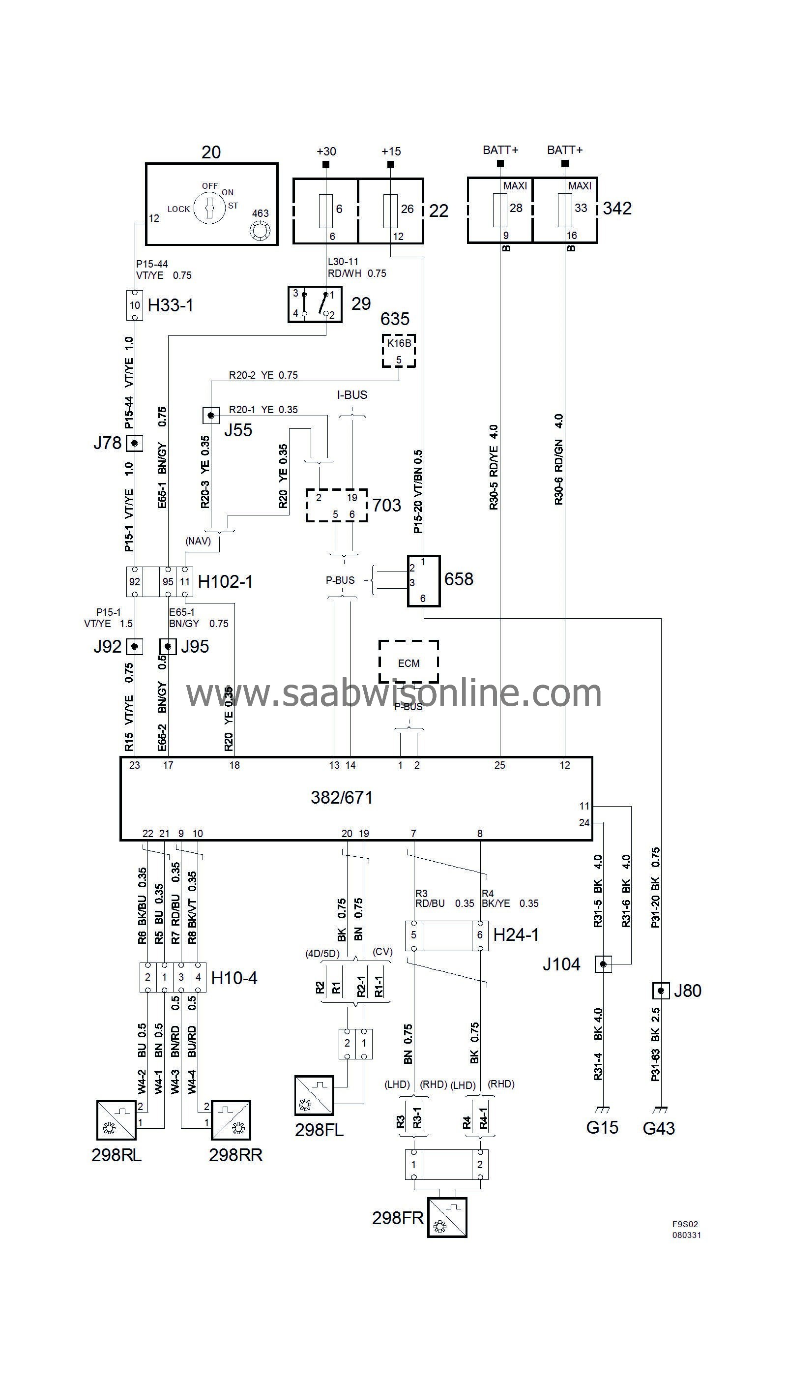 Antilock brakes with TCS/ESP 93 2009 SAAB Information