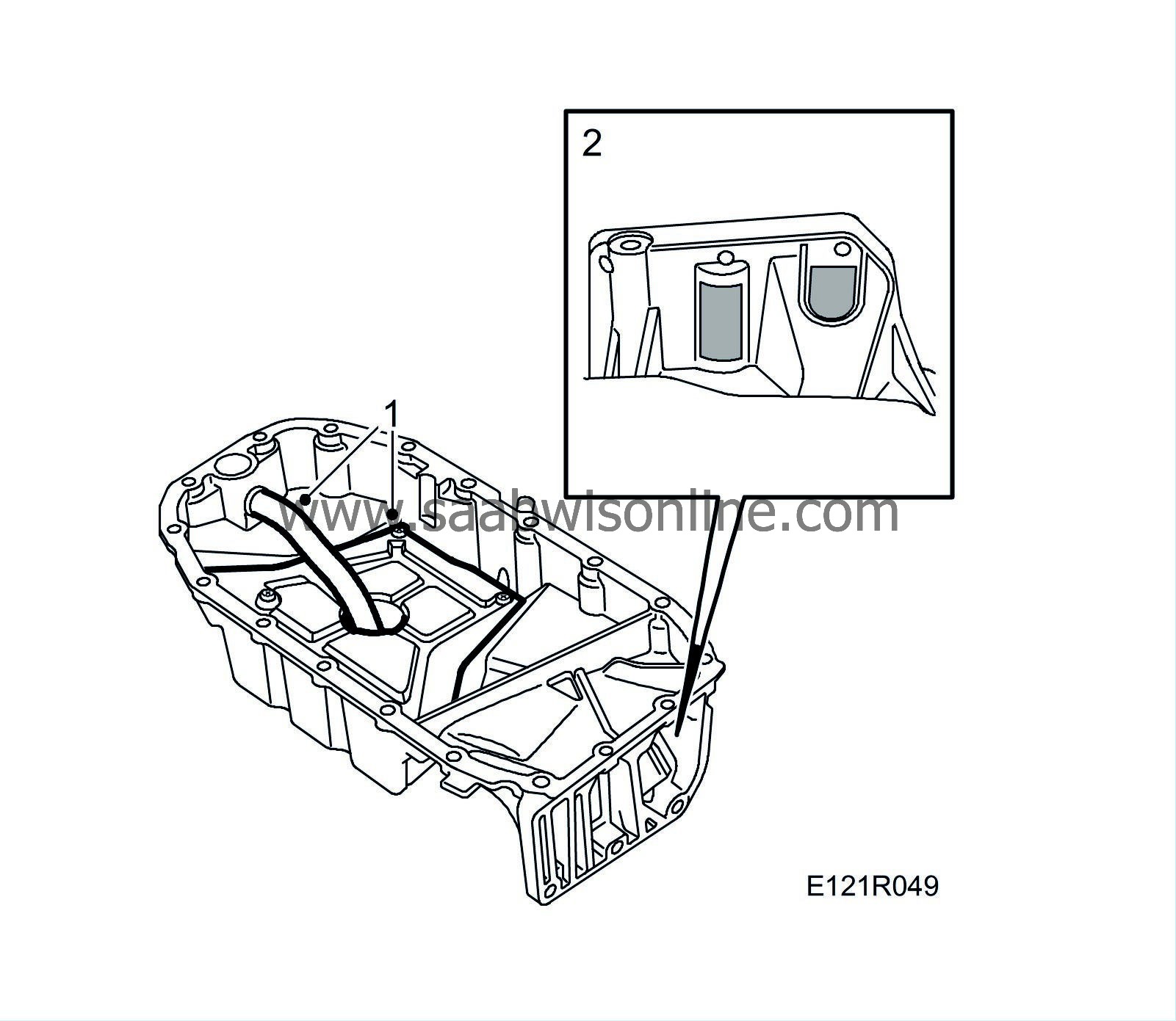 Oil sump (in car) B235R manual – 9-5 2003 | SAAB Workshop Information ...