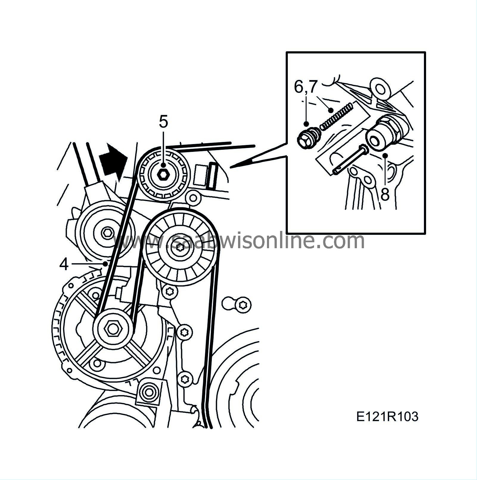 Chain tensioner, timing chain 95 2006 SAAB Information