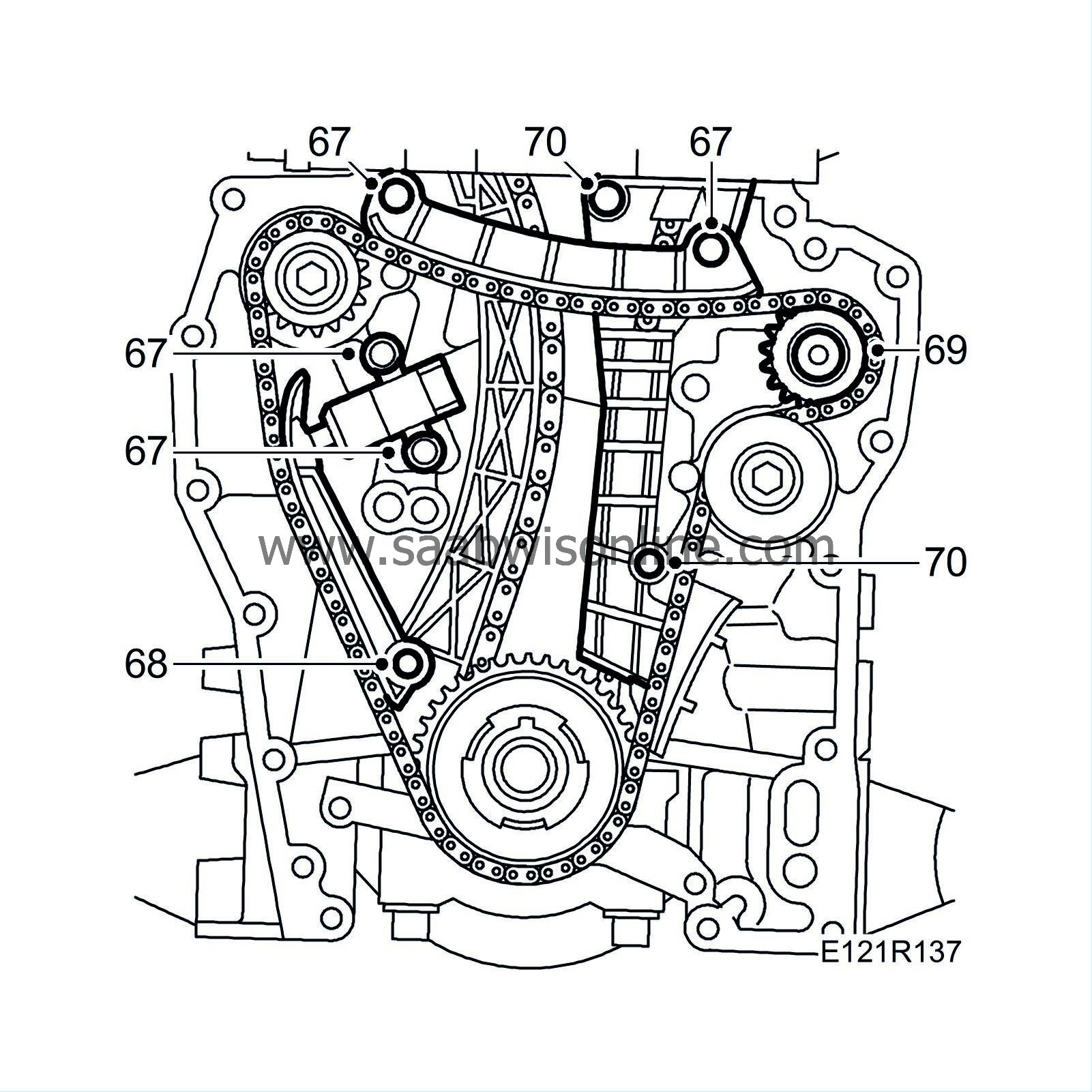 Changing balancer shaft chain/timing chain in car – 9-3 2000 | SAAB ...