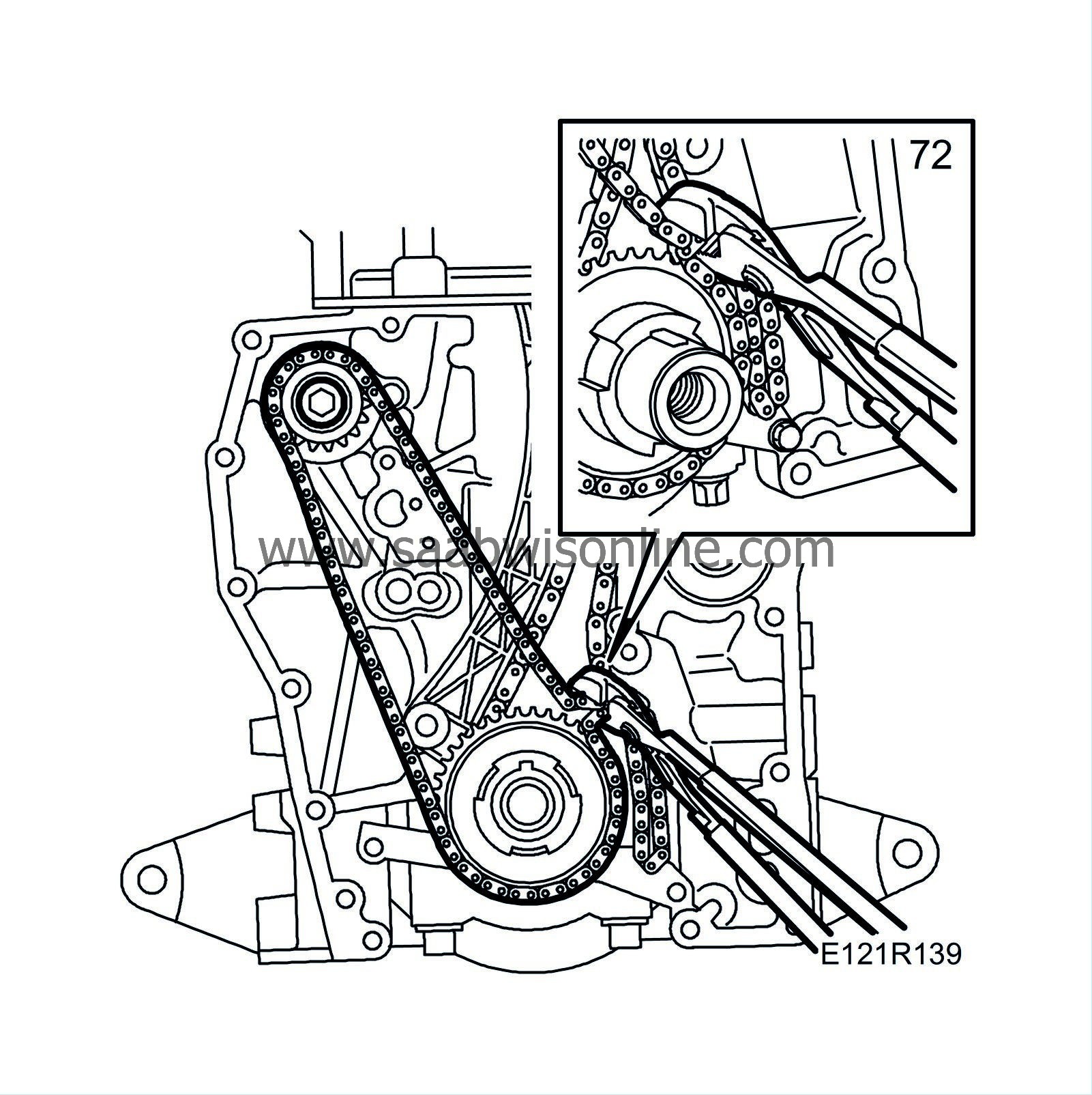 Changing balancer shaft chain/timing chain in car 93 2000 SAAB