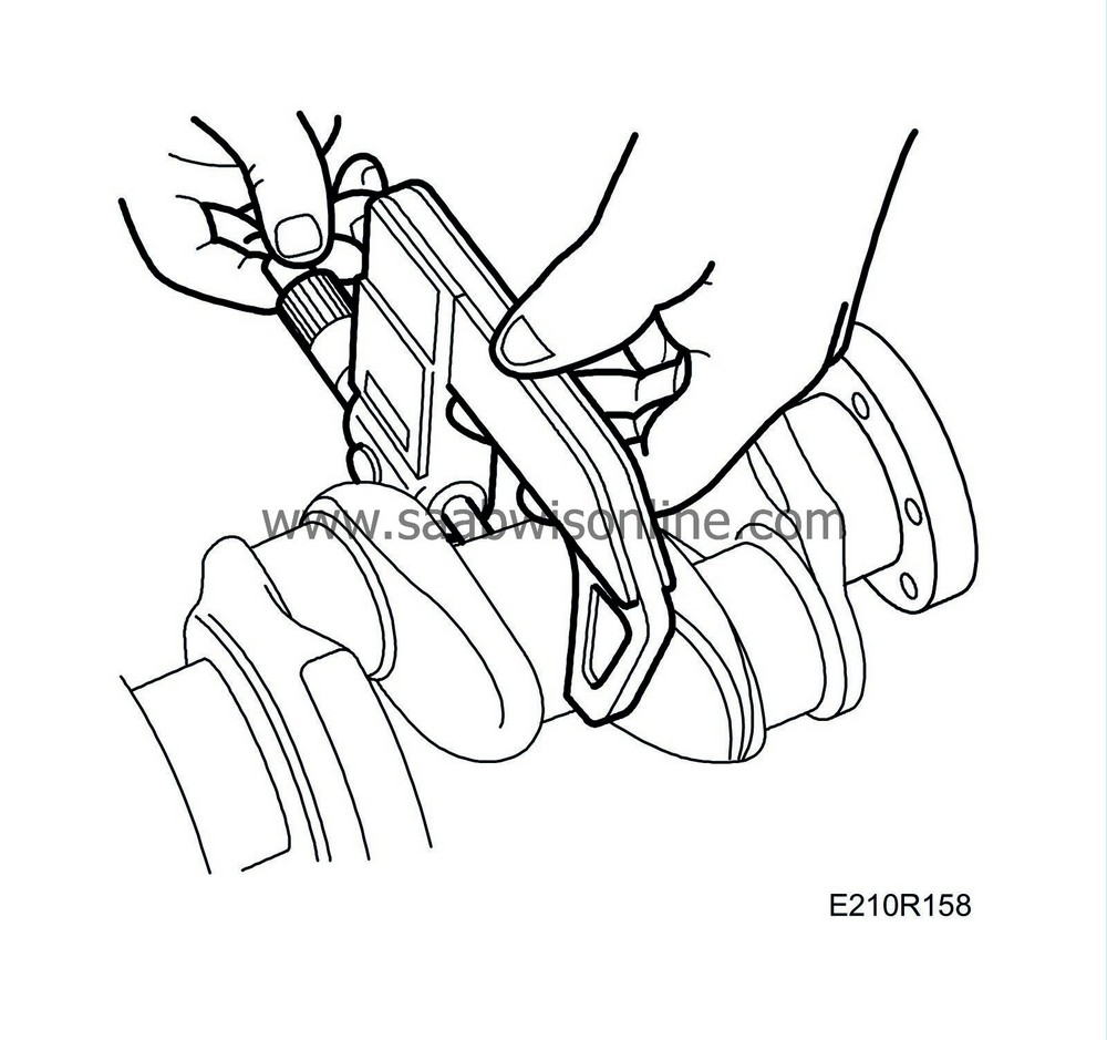 Checking crankshaft clearances 95 2002 SAAB Information