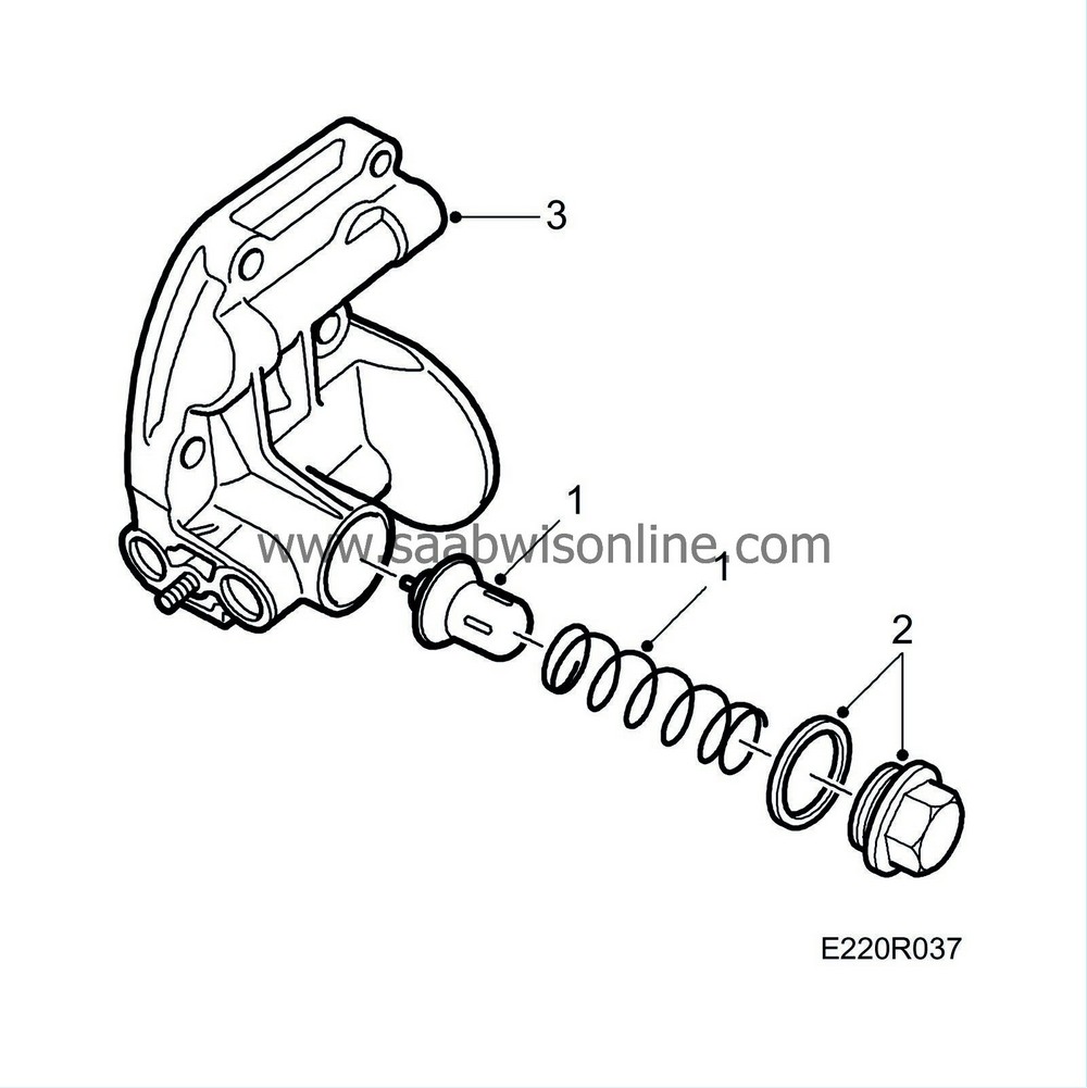 Engine oil thermostat 95 2005 SAAB Information System Online