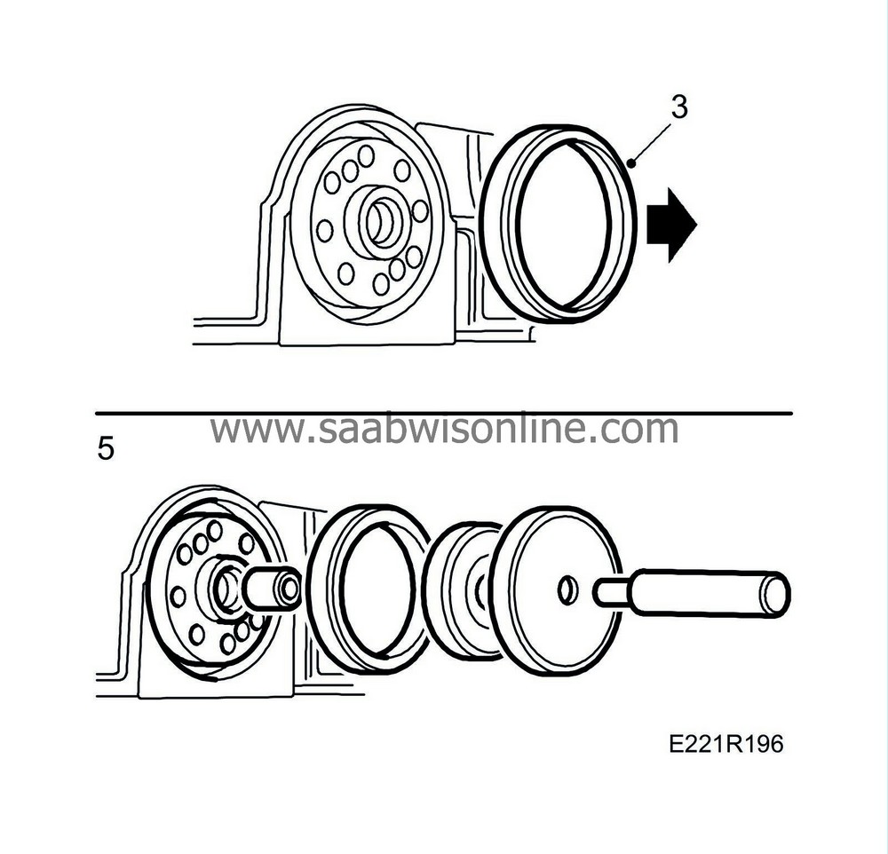 Rear crankshaft seal, to change 95 1998 SAAB Information