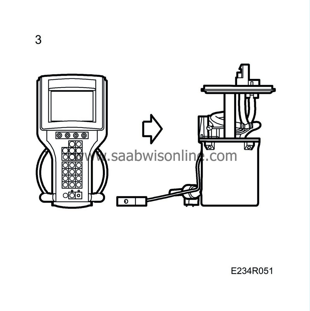 Checking the fuel pressure regulator, 4cyl. 95 2001 SAAB