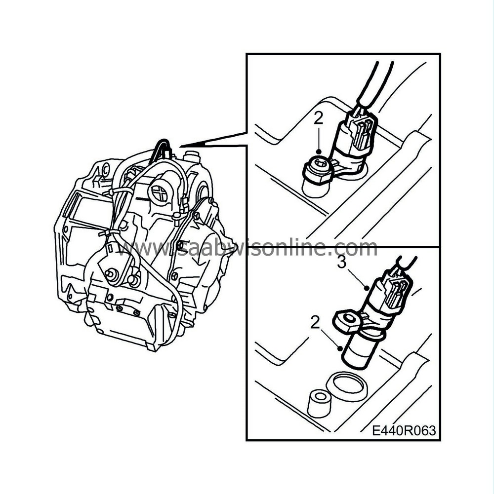 Output shaft speed sensor 93 2000 SAAB Information System