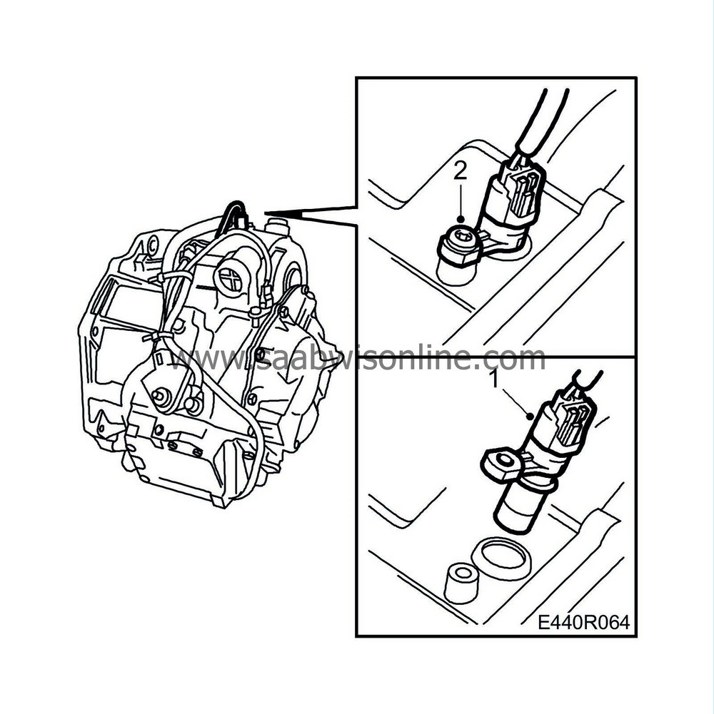 Output shaft speed sensor – 9-3 2000 | SAAB Workshop Information System ...