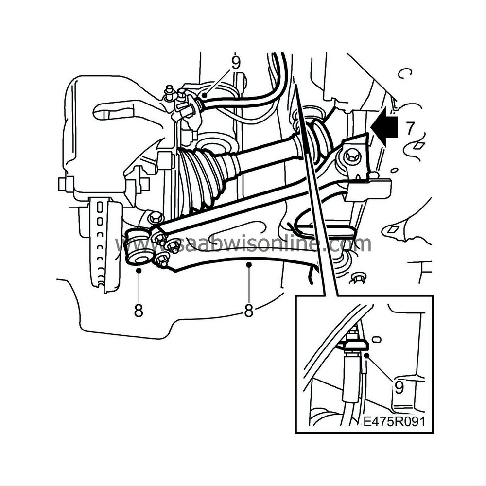 Intermediate shaft, 4cyl. 93 2000 SAAB Information System Online