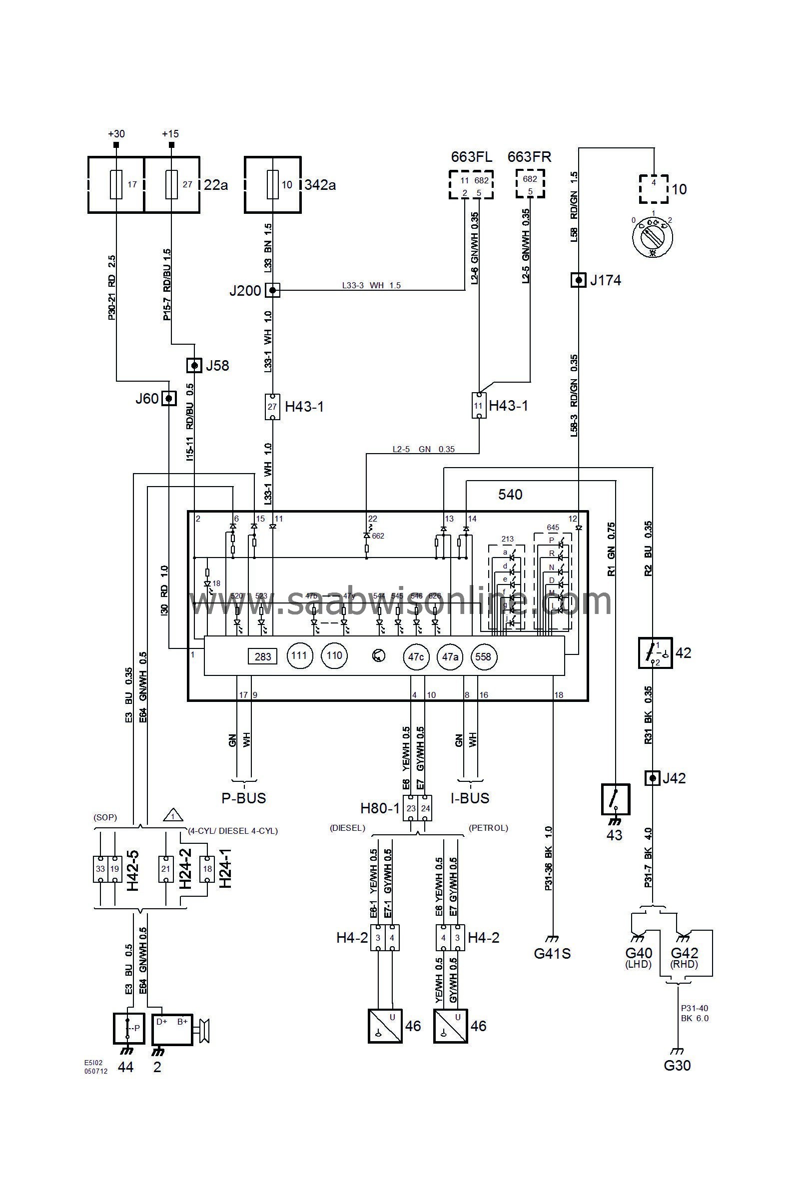 List of components – 9-5 2005 | SAAB Workshop Information System Online