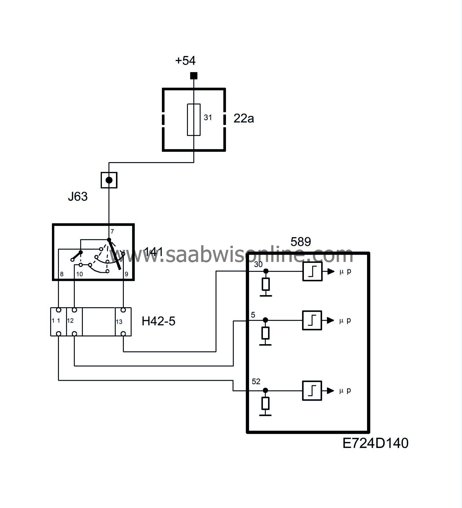 Pedal switches, brake and clutch 95 2006 SAAB Information