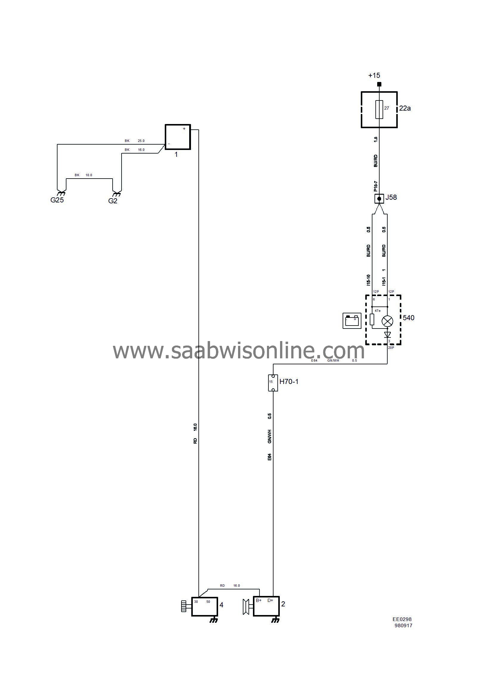 List of components – 9-5 1998 | SAAB Workshop Information System Online