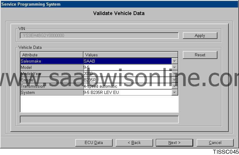 Service Programming System – 9-3 2000 | SAAB Workshop Information ...